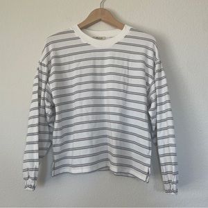 Madewell Cotton- Blend Long- Sleeve Tee In Stripe